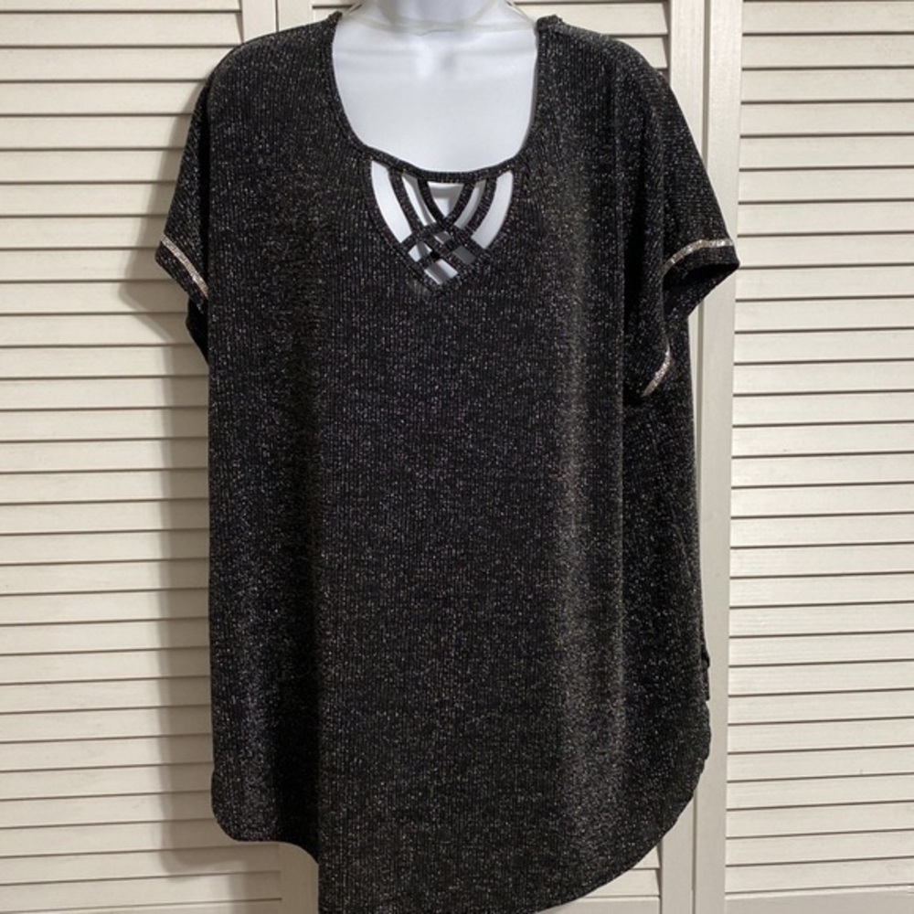 Don’t Stop Believing Black sparkly shirt!